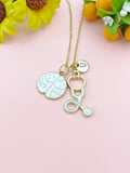 Anatomy Human Brain Stethoscope Charm Necklace – Medical Jewelry Gift for Neurologists, Nurses, Doctors & Healthcare Workers, N6516