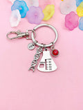 Science Charm Keychain – DNA, Beaker, Microscope Gift for Lab Tech or Student, N988Z