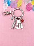 Science Charm Keychain – DNA, Beaker Gift for Lab Tech or Student, N988Z