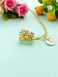 Heart on Park Bench Charm Necklace – Romantic Jewelry Gift for Couples, Nature Lovers & Sentimental Souls, N6517