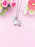 Hand Gesture Silver Charm Necklace, Symbolic Jewelry, N6406