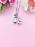 Hand Gesture Silver Charm Necklace, Symbolic Jewelry, N6406