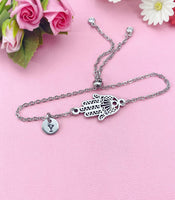 Hamsa Hand Charm Bracelet, Symbolic Jewelry, N6408