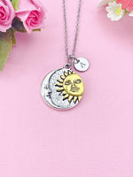 Sun Moon Charm Necklace, N6409