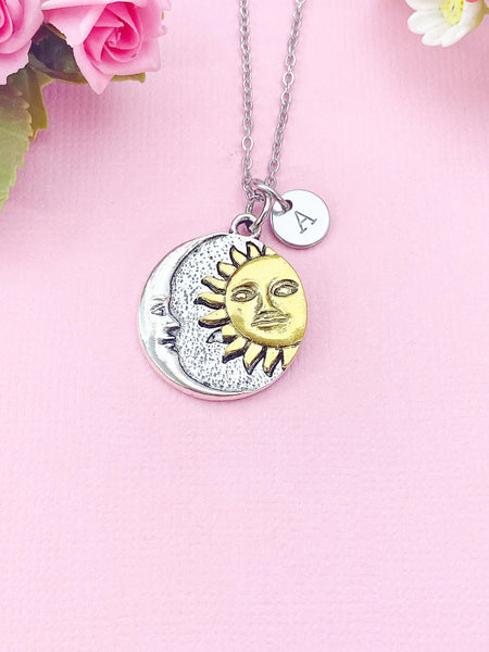 Sun Moon Charm Necklace, N6409