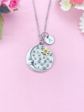 Moon and Star Charm Necklace, N6410