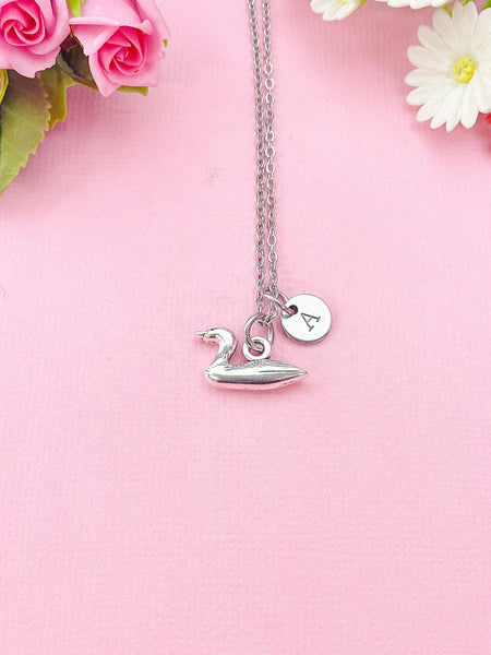 Goose Charm Necklace, Bird Duck, N6424