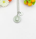 Crown Charm Necklace – Stainless Steel Silver Pendant Jewelry, N6503D