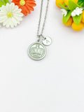 Crown Charm Necklace – Stainless Steel Silver Pendant Jewelry, N6503G