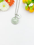 Crown Charm Necklace – Stainless Steel Silver Pendant Jewelry, N6503G