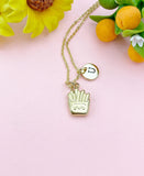 French Fries Gold Charm Necklace, Foodie Jewelry Gifts, N6530