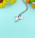 Pizza Silver Charm Necklace, Stainless Steel Jewelry, N6527S