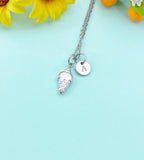 Ice Cream Cone Silver Charm Necklace, Stainless Steel Jewelry, Foodie Jewelry Gifts, N6528S