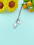 Ice Cream Cone Silver Charm Necklace, Stainless Steel Jewelry, Foodie Jewelry Gifts, N6528S