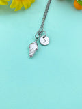 Ice Cream Cone Silver Charm Necklace, Stainless Steel Jewelry, Foodie Jewelry Gifts, N6528S