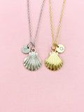 Shell Charm Necklace, Beach Ocean Lovers Jewelry Gifts, N6536