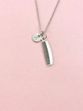 Comb Charm Silver Necklace, Hair Stylists Barbers Cosmetologists Jewelry Gifts, N6537