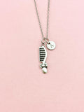 Comb Bowknot Charm Silver Necklace, Hair Stylists Barbers Cosmetologists Jewelry Gifts, N6538