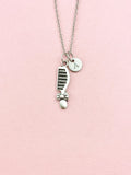 Comb Bowknot Charm Silver Necklace, Hair Stylists Barbers Cosmetologists Jewelry Gifts, N6538