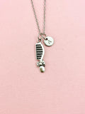Comb Bowknot Charm Silver Necklace, Hair Stylists Barbers Cosmetologists Jewelry Gifts, N6538