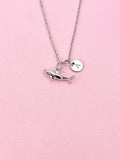 Shark Charm Silver Necklace, Biologist Research Technician Aquarist Jewelry Gifts, N6539