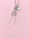 Chopsticks Charm Silver Necklace, N6541