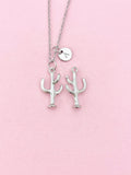 Cactus Charm Silver Necklace, N6543