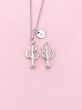 Cactus Charm Silver Necklace, N6543