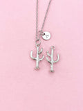 Cactus Charm Silver Necklace, N6543
