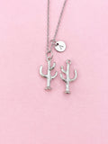 Cactus Charm Silver Necklace, N6543