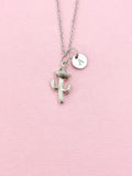 Cactus Charm Silver Necklace, N6544