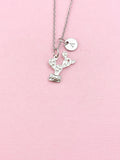 Cactus Charm Silver Necklace, N6545