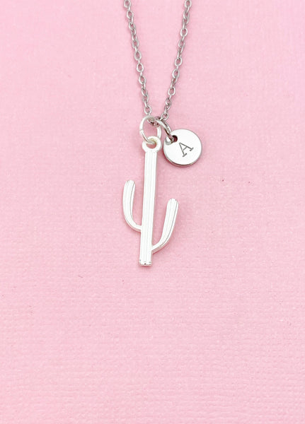 Cactus Charm Silver Necklace, N6546