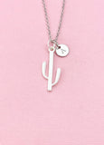 Cactus Charm Silver Necklace, N6546