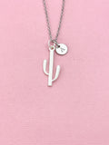 Cactus Charm Silver Necklace, N6546