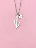 Cactus Charm Silver Necklace, N6546
