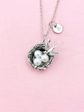 Bird Nest Charm Silver Necklace, N6549
