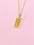 Abacus Charm Gold Necklace, N6550