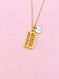 Abacus Charm Gold Necklace, N6550