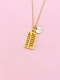 Abacus Charm Gold Necklace, N6550