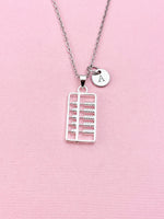 Abacus Charm Silver Necklace, N6551