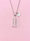 Abacus Charm Silver Necklace, N6551