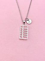 Abacus Charm Silver Necklace, N6551