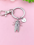 Cicada Charm Keychain, Insect Bug Jewelry, N6428