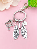 Caduceus Stethoscope Anatomy Lung Keychain, N6429