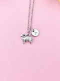 Sheep Charm Necklace, Tiny Sheep Charm, N6435