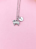 Sheep Charm Necklace, Tiny Sheep Charm, N6435