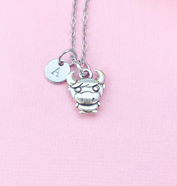 Cute Cow Charm Necklace, N6437