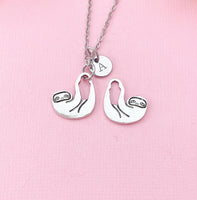 Sloths Charm Necklace, Slow and Steady, N6438