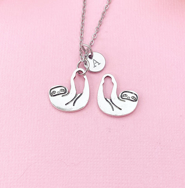 Sloths Charm Necklace, Slow and Steady, N6438